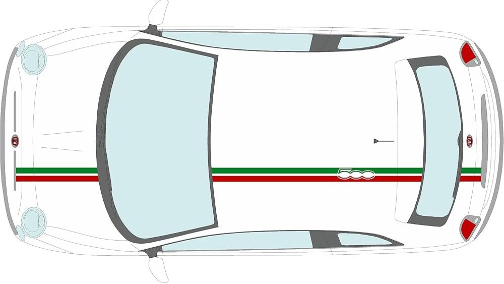 Bande tricolori Fiat 500